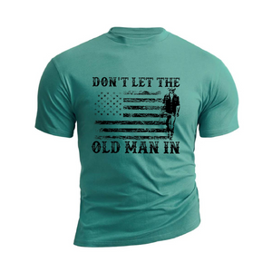 PURE COLOR T-Shirt mit Aufschrift „Don't Let The Old Man“ aus 100 % Baumwolle