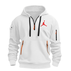 Sudadera con capucha y cremallera con bolsillo en el brazo de JD