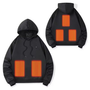 SUDADERA CON CAPUCHA CALEFACCIONADA POR USB, TRAJE CALEFACCIONABLE, SUDADERA CÁLIDA PARA EXTERIORES