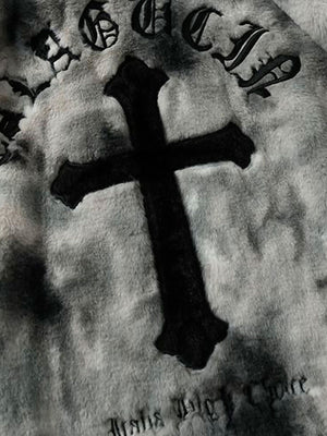 Chaqueta urbana resistente de lana de cordero sintética con efecto tie-dye