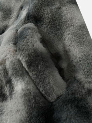 Chaqueta urbana resistente de lana de cordero sintética con efecto tie-dye