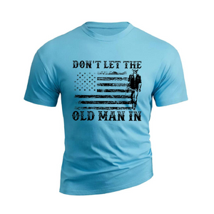 PURE COLOR T-Shirt mit Aufschrift „Don't Let The Old Man“ aus 100 % Baumwolle