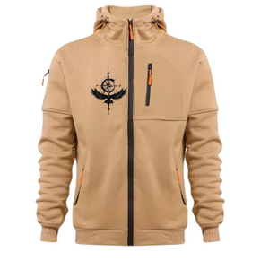 SUDADERA DEPORTIVA CON MÚLTIPLES CREMALLERAS Y BOLSILLOS PARA HOMBRE CON CAPUCHA