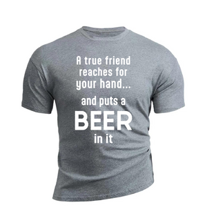 CAMISETA GRÁFICA DE ALGODÓN TRUE FRIEND