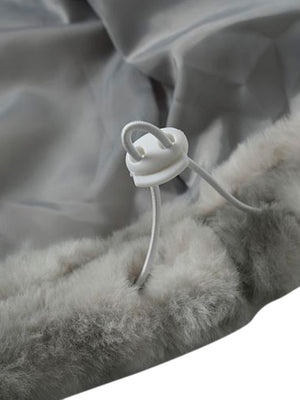 Chaqueta urbana resistente de lana de cordero sintética con efecto tie-dye