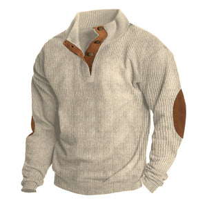 Herren-Sweatshirt mit Stehkragen und langen Ärmeln