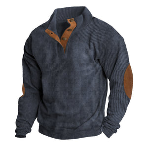 Herren-Sweatshirt mit Stehkragen und langen Ärmeln