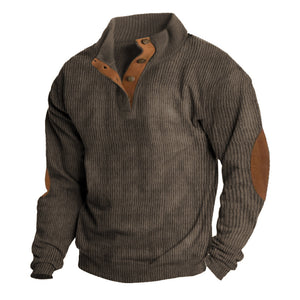 Herren-Sweatshirt mit Stehkragen und langen Ärmeln