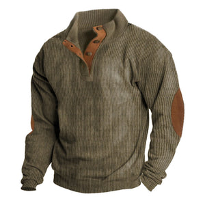 Herren-Sweatshirt mit Stehkragen und langen Ärmeln