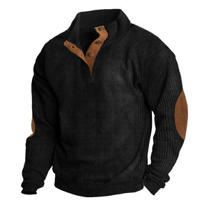 Herren-Sweatshirt mit Stehkragen und langen Ärmeln