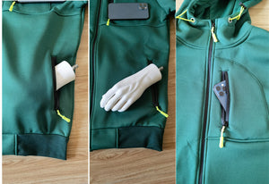 SUDADERA DEPORTIVA CON MÚLTIPLES CREMALLERAS Y BOLSILLOS PARA HOMBRE CON CAPUCHA