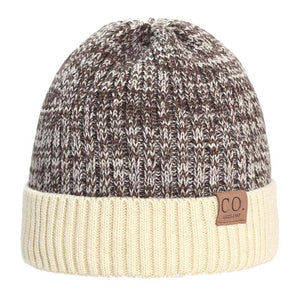 Gorro grueso y cálido de lana de doble capa para hombre