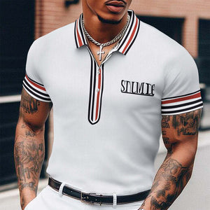 Camiseta de manga corta con cuello polo de verano para hombre