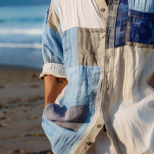 Camisa de manga larga de moda con estampado personalizado para hombre