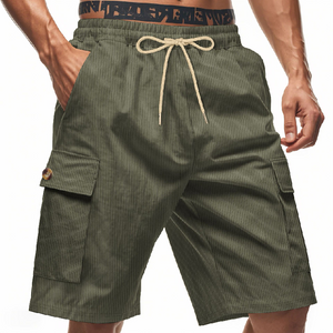 Men's Casual Striped Texture Casual Shorts