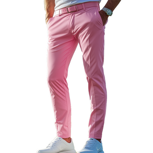 Men's Spring And Summer Classic Twill Golf Casual Suit Pants (Without Belt)