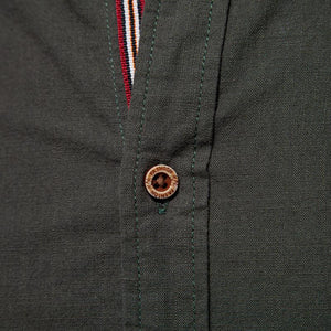 Camisa informal de manga larga de algodón y lino para hombre, color liso