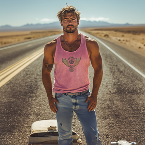 Klassisches, lässiges amerikanisches Retro-Strick-Tanktop mit Stickerei für Herren