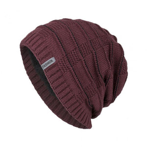 Men's Vintage Plush Lined Warm Knitted Hat