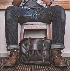 Botas Martin vintage de Mne con cordones, color marrón, informales, de color liso, de invierno, con punta redonda y gruesas para hombre