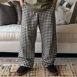 Pantalones casuales a cuadros de moda de primavera para hombre
