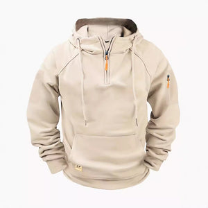 SUDADERA CON CAPUCHA, CREMALLERA Y MULTIBOLSILLOS, DEPORTIVA Y DE OCIO