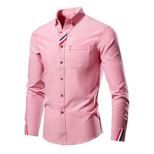 Camisa informal multicolor de manga larga para hombre, camisa holgada
