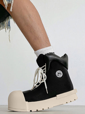 Zapatillas de lona con plataforma y caña alta