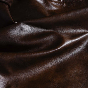 Herren Vintage Distressed Reißverschluss Lederjacke