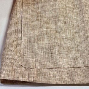 Chaqueta informal de lino con bordado, cuello alto y botonadura sencilla, corte entallado para hombre