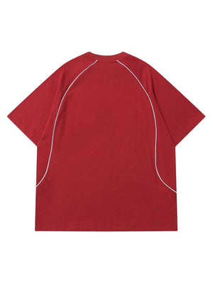 Camiseta con estampado de letras retro