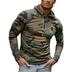 Sudadera con capucha de camuflaje para exteriores para hombre