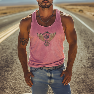 Klassisches, lässiges amerikanisches Retro-Strick-Tanktop mit Stickerei für Herren