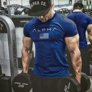 CAMISETA DEPORTIVA DE ENTRENAMIENTO PARA HOMBRE DE CORRER Y SECADO RÁPIDO DE MANGA CORTA