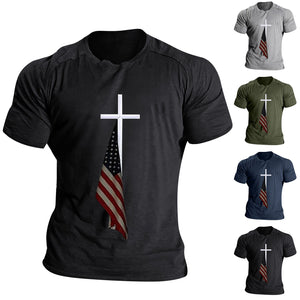 CAMISETA CASUAL DE MANGA CORTA PARA HOMBRE, PARA USO DIARIO, CON INSERCIÓN EN EL HOMBRO