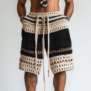 Shorts de playa trenzados para hombre