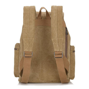 Men's Retro Outdoor Large Capacity Multi-Pocket Canvas Backpack