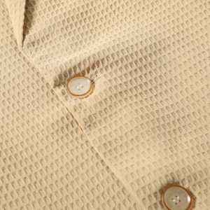 Blazer clásico informal de corte entallado con botonadura sencilla y diseño de gofre para hombre