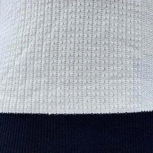 Camiseta informal de punto de manga corta con cuello en V y contraste de colores para hombre