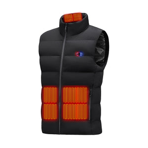 HEISSE WESTE, INTELLIGENTES DOPPELKONTROLLMODELL MIT NEUN ZONEN UND USB-LADEMODELL FÜR MÄNNER UND FRAUEN, WINTERJACKE AUS BAUMWOLLE MIT KONSTANTER TEMPERATUR, HEIZWESTE MIT DOPPELSCHALTER