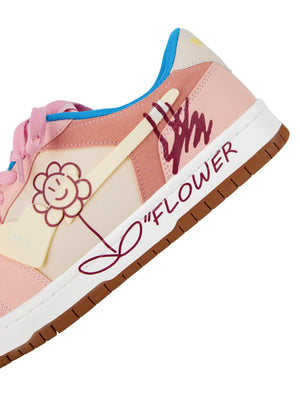 Zapatos de skate de hip hop con diseño de girasol