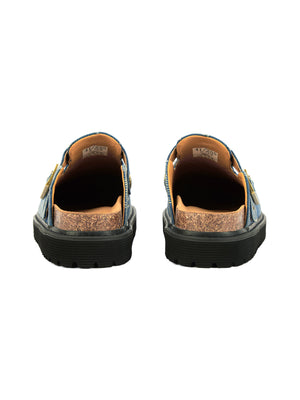 Birkenstocks vintage de mezclilla bordada