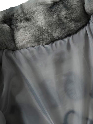 Chaqueta urbana resistente de lana de cordero sintética con efecto tie-dye