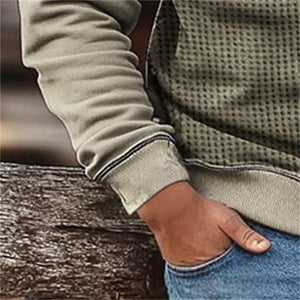 Sudadera para hombre Sudadera con cremallera de un cuarto Caqui Media cremallera Bolsillo liso Deportes y aire libre Diario Vacaciones Ropa de calle Fresco Casual Invierno Primavera y otoño Ropa Sudaderas con capucha Sudaderas