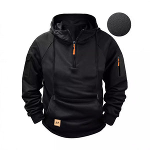 SUDADERA CON CAPUCHA, CREMALLERA Y MULTIBOLSILLOS, DEPORTIVA Y DE OCIO