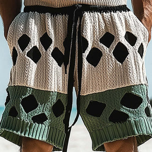 Men's Spring Fashion Woven Hollow Sports Shorts