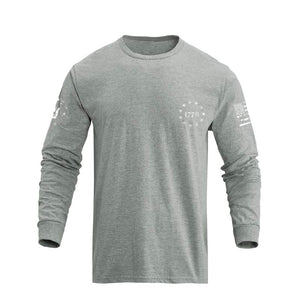 1776 USA FLAGGE GRAFIK LANGARM T-SHIRT
