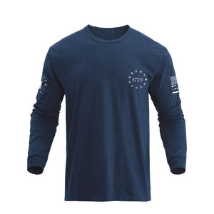 1776 USA FLAGGE GRAFIK LANGARM T-SHIRT