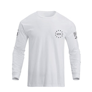 1776 USA FLAGGE GRAFIK LANGARM T-SHIRT
