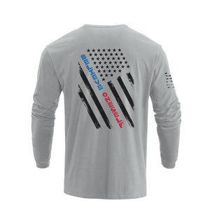 Langärmliges T-Shirt mit USA-Flaggen-Grafik